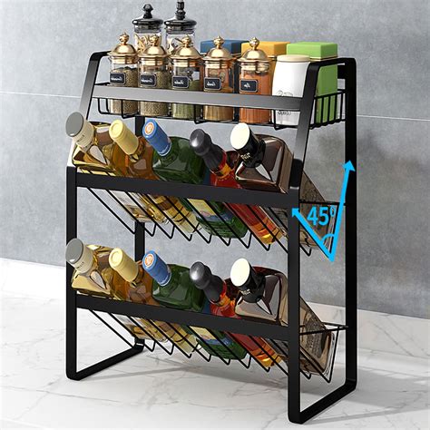 stainless steel kitchen cabinet shelf organizer|kitchen countertop shelving and organizers.